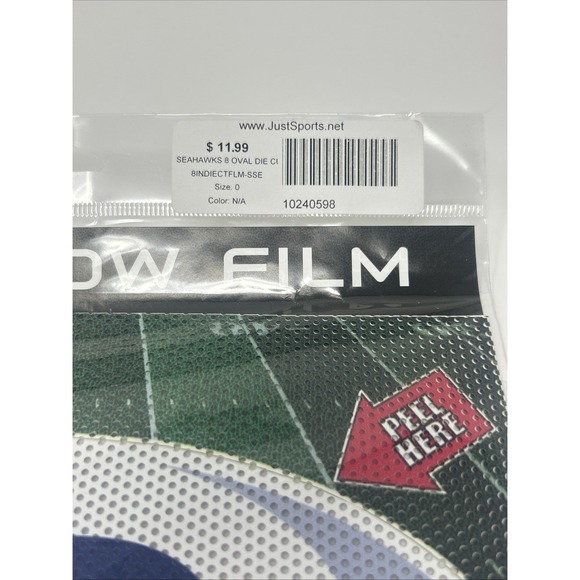 NEW NFL Seattle Seahawks 8" Oval Die Cut Perforated Decal Window Film Football - Picture 2 of 7